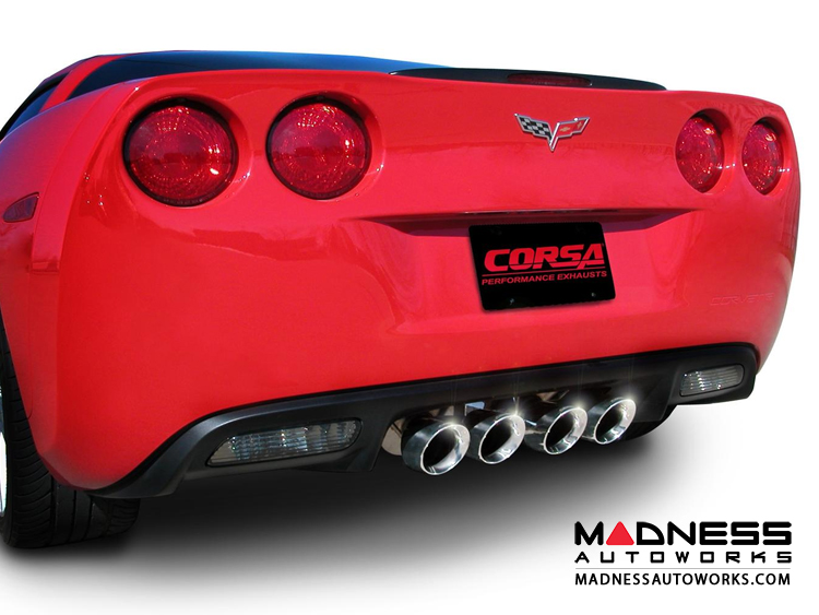 Chevrolet Corvette Exhaust System - Corsa Performance - 6.0L and 6.2L - Axle Back (Coupe/ Convertable)